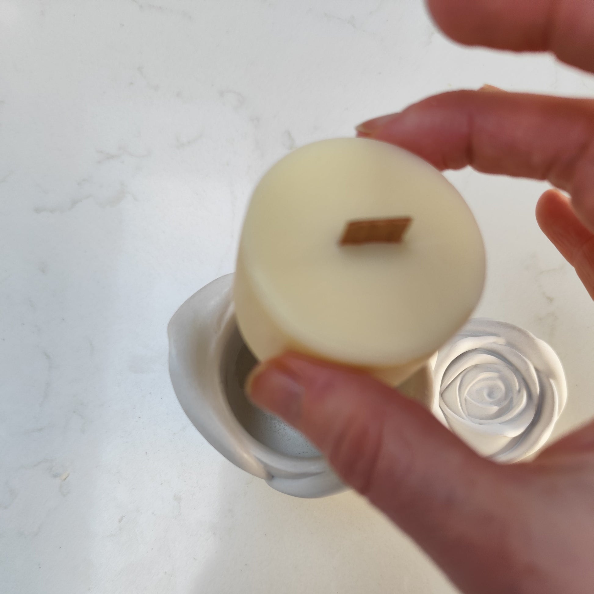 Placing refill candle