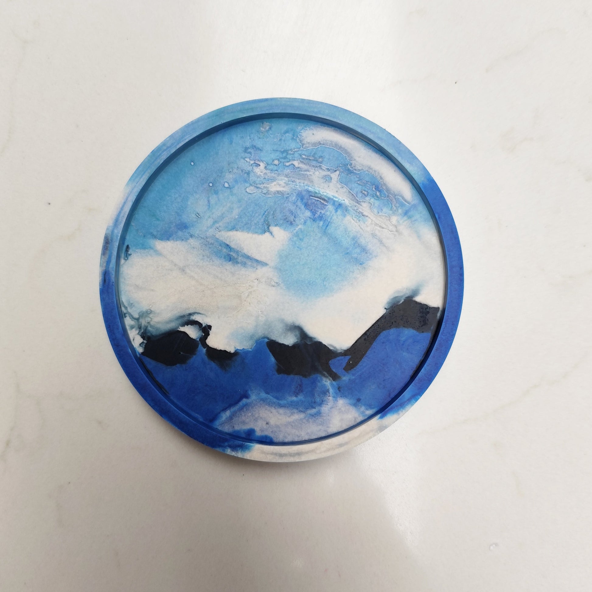 Contemporary interior styling with handmade decorative coasters